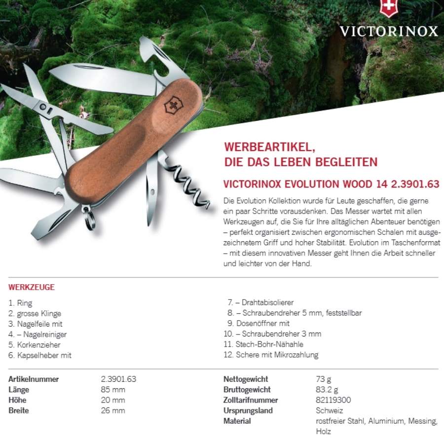 Victorinox Evolution 14 Wood - Image 3