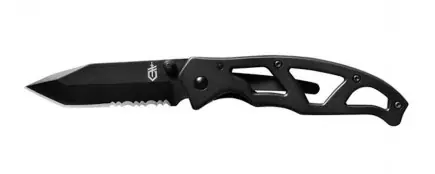Dolk - Paraframe Tanto Serrated Black