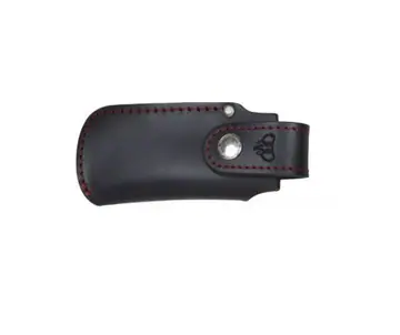 Cudeman Leather Sheath in Black leather