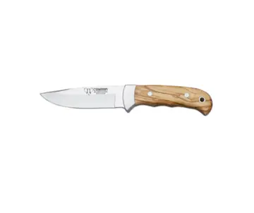 Cudeman Hunting Knife with Olive Wood Handle