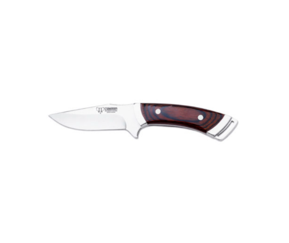 Cudeman Hunting Knife with Stabilized Wood