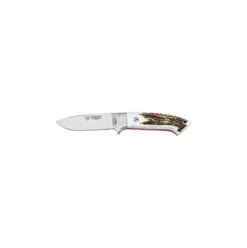 Cudeman Akeley Hunting Knife with Stag Crown Handle