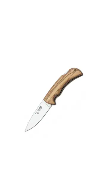Cudeman Galatea Folding Knife with Olive Wood & Leather Sheath