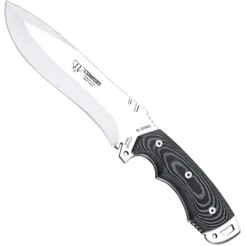 Cudeman 299-B-K Bushcraft Knife – Black Micarta with Red Spacer